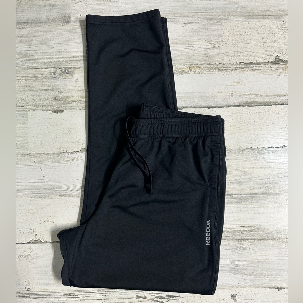 Reebok Men's Lounge Track Athletic‎ Pants Black Size XL Casual Activewear